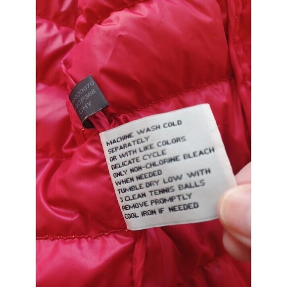 G-III down-filled quilted puffer coat red packable womens M/L? lightweight warm - Picture 8 of 12